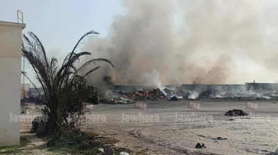 تواصل الجهود للسيطرة على حريق معمل 'الفريب' بجبل الوسط