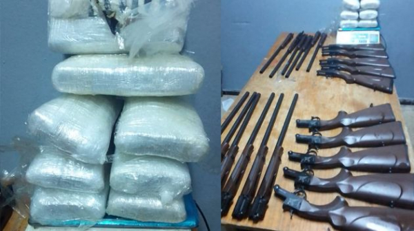 مصالح الديوانة تحبط محاولة تهريب 10.7 كلغ من مخدر الكوكايين و10 بنادق صيد