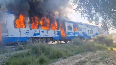 حرق قطار القلعة الصغرى: بطاقات إيداع بالسجن ضدّ 10 أشخاص