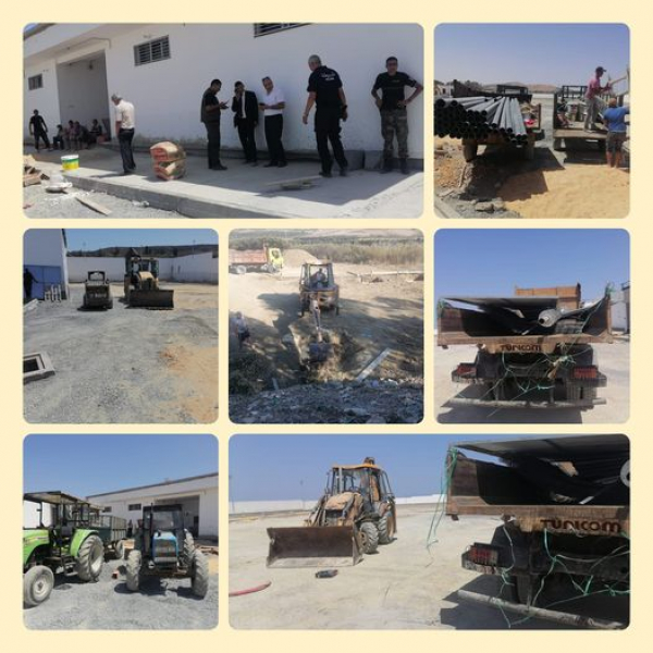 * حجز مجموعة من الوسائل الميكانيكية ومواد بناء مختلفة وتوابعها في بناية عشوائية صادرة في شانها قرار هدم تعمد صاحبها استغلالها من اجل  بيع الممنوعات برفراف.