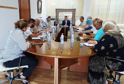 **متابعة جهوية  لنسق تقدم اشغال التهيئة والتجديد لقسم التوليد  الدكتور رشيد التراس لطب النساء والتوليد ببنزرت  .
