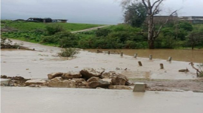 جندوبة: انقطاع طريق اثر ارتفاع منسوب المياه